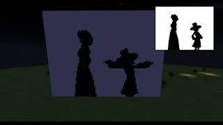 GlyphVM. Bad apple animation with glyphs and matrix. Minecraft mod.