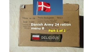 Danish army 24h ration menu 8 (2016) - part 1/2