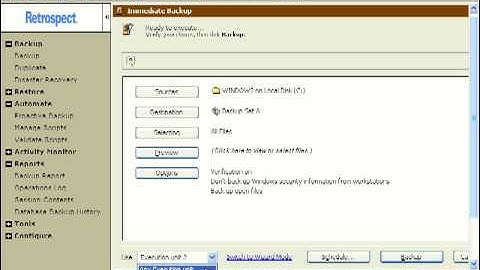 Using the Activity Monitor in Retrospect for WIn