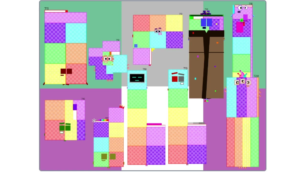 Numberblocks Band Retro 711-720 - YouTube