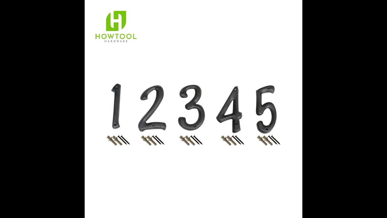 House Number Nail-On 3D Design in 4 Inch | HOWTOOL