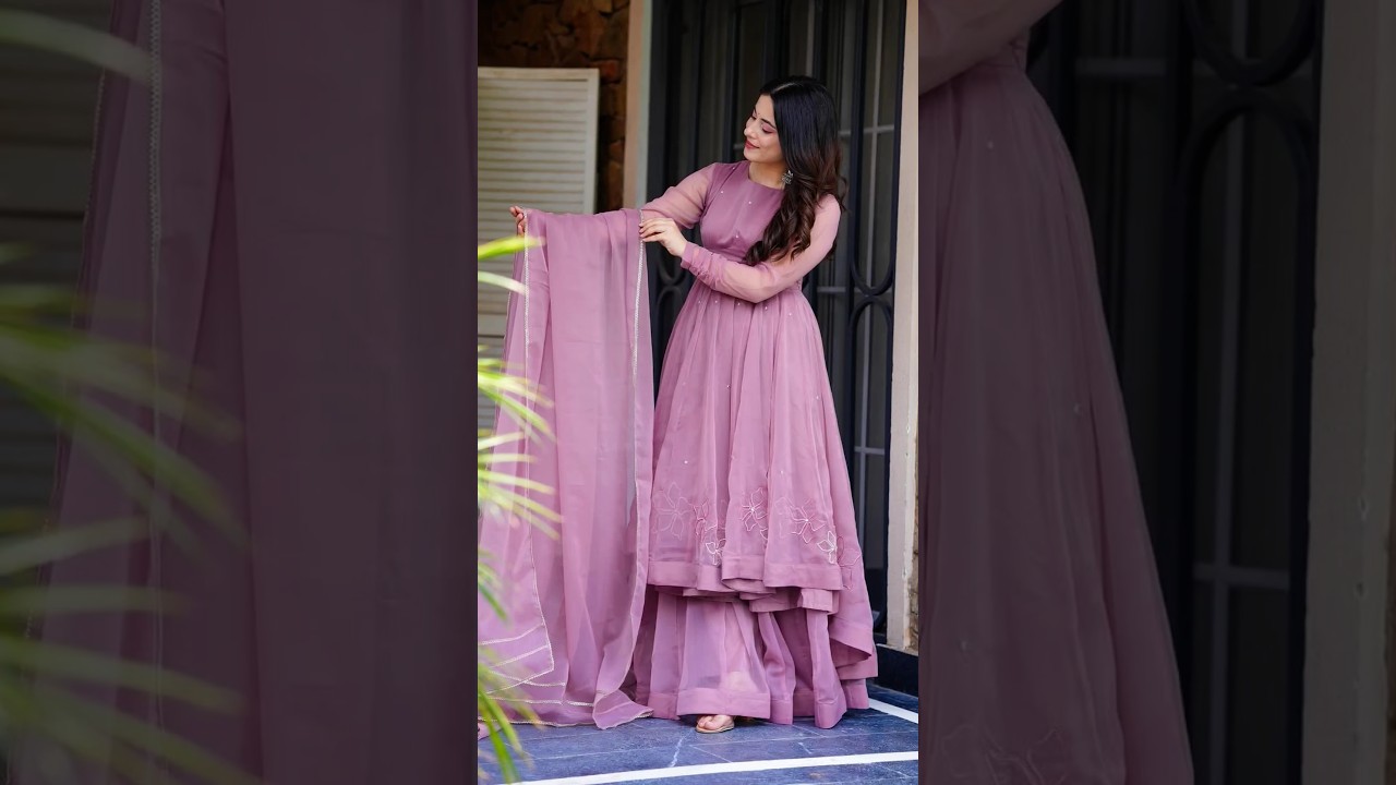 Anarkali dress design/ sharara garara design 