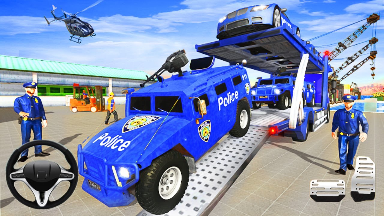 Grand Police Transport Truck - Police SUV Car Transport Truck - Android Gameplay