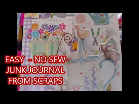 EASIEST NO SEW JUNK JOURNAL WITH NO COST - YouTube