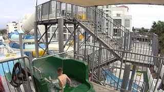 Green Free Fall Water Slide At Anastasia Aquamania Waterpark