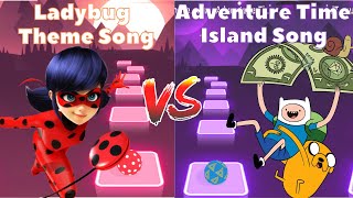 Ladybug - Theme Song VS Adventure Time - Island Song - Tiles Hop screenshot 2