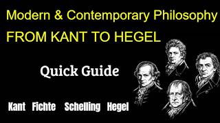 From Kant to Hegel – A Quiet Introduction (4 Thinkers, 3 Key Ideas Each)   GERMAN IDEALISM