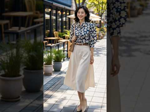 패턴 하나로 훨씬 날씬해 보입니다  #5060패션  #중년패션코디 #shorts