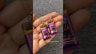 Tiny Dairy Milk Ear Rings..