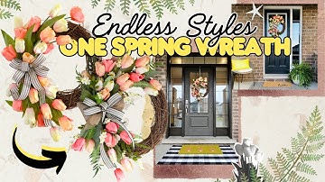How to Make a DIY Tulip Wreath for Spring with Endless Styles |Easy Farmhouse-Style Front Door Decor