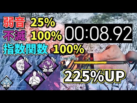 【DbD/PTB】不滅強化で 225％ ブースト回復検証したら速度やばいｗｗ