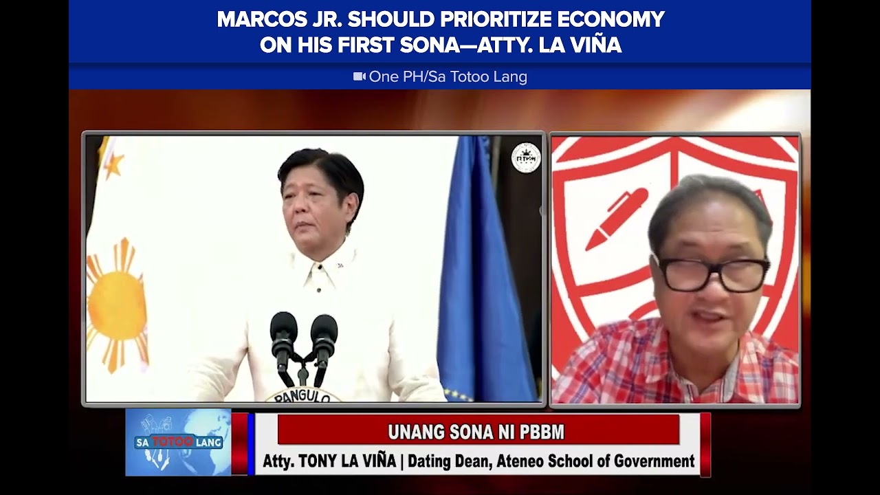 Marcos Jr. should prioritize economy on his first SONA--Atty. La Viña