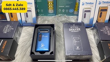 Máy Cạo Râu Yandou Sc-312 Bản Màu Xanh Cao Cấp, Máy Khoẻ Pin Sử Dụng 2 Tháng/1 Lần Sạc, Giá Chỉ 200k