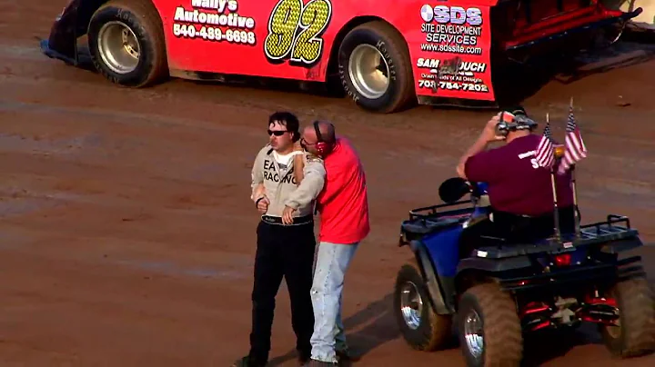 Kris Eaton and Dennis Lamb get into a scuffle at W...