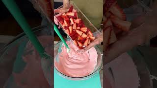 Easy Spring No bake #recipe #easyrecipe #dessert #strawberry #ambrosia