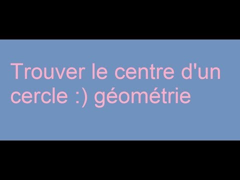 Vídeo: Com Trobar Les Coordenades Del Centre D'un Cercle