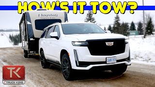 Towing in STYLE with the 2021 Cadillac Escalade - How's it Pull a Travel Trailer?