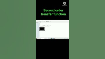 Second order transfer function Simulink
