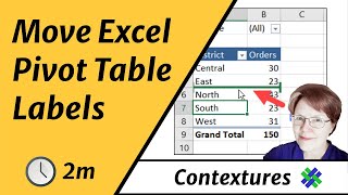 Manually Move Excel Pivot Table Labels