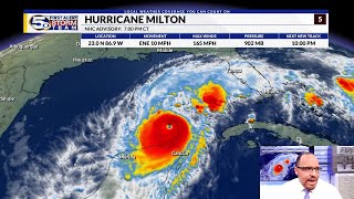 Milton Update (7pm TUE 10-8-2024) | Hurricane conditions expected in 24 hours