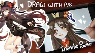Draw with Me! #4 (Samsung Tab A 8 2019) Infinite Painter | Soft Music screenshot 2