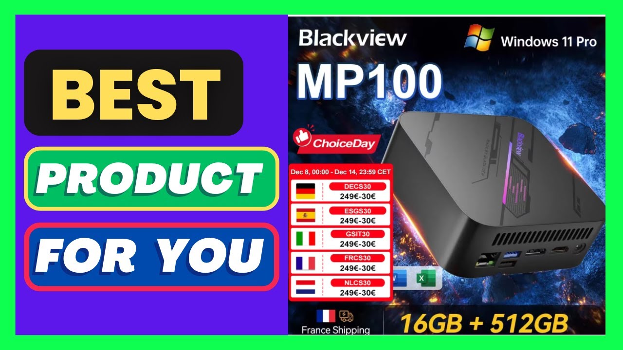 Blackview MP100 Mini PC 7430U 16GB DDR4  512GB SSD