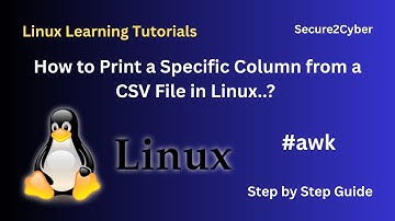 How to Print a Specific Column from a CSV File in Linux..? (awk Command)