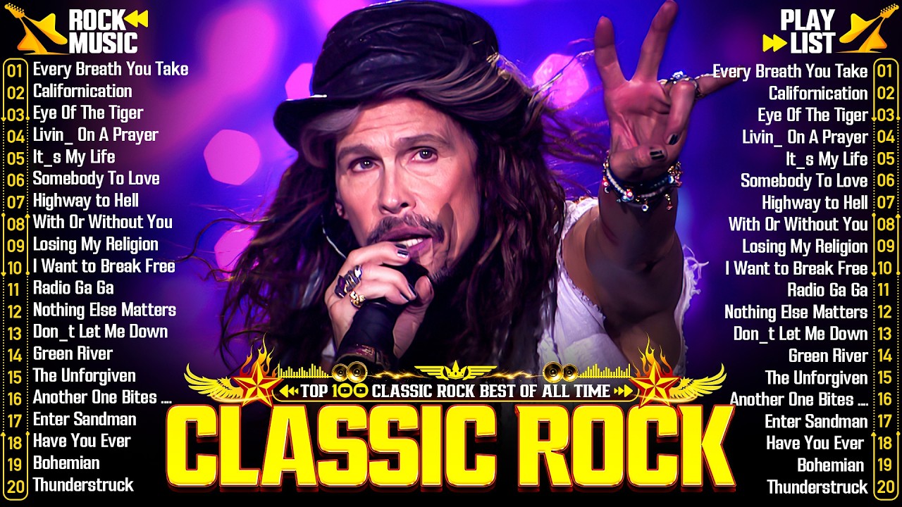 Aerosmith, Bon Jovi, AC/DC, Metallica, Nirvana, Queen 🔥 Classic Rock Songs 70s 80s 90s Full Album