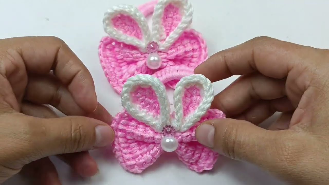 HERMOSOS Ganchos Tejidos para un Toque Único en tu Cabello / coleteros tejidos a crochet paso a paso
