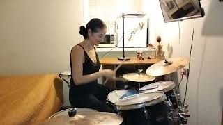An 8th-note ride backbeat pattern 