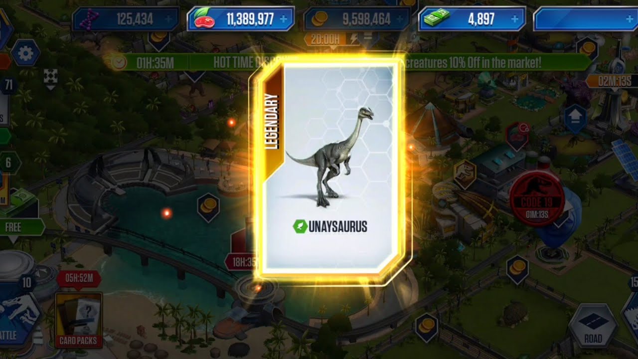 Get legendary Unaysaurus | Emerald Clash Event | Jurassic world: The Game |