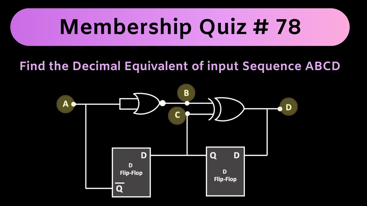 Sequential Circuit (Digital Electronics) | Membership Quiz # 78