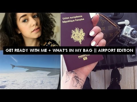 GRWM + what's in my bag aiport edition || Lena situations
