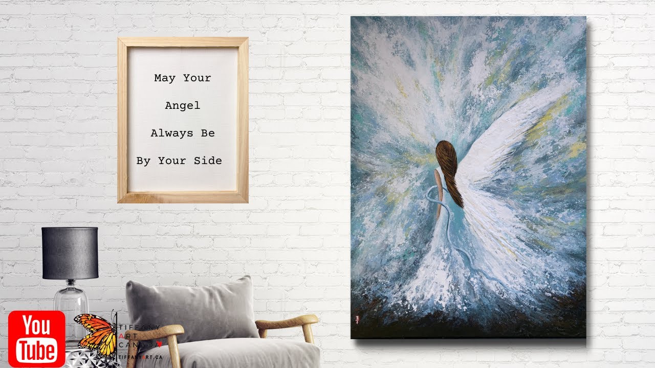 I am with you always, Original Angel Painting on Canvas