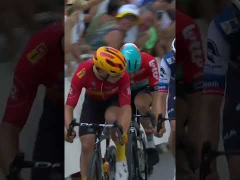 🥵L'échappée résiste au peloton dans un ultime kilomètre irrespirable#shorts#tdf#tourdefrance#cycling