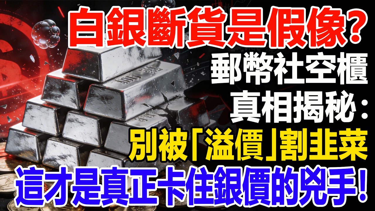 白銀斷貨是假像？郵幣社空櫃真相揭秘：別被「溢價」割韭菜，這才是真正卡住銀價的兇手！#白銀#黃金#貴金屬#美元#現貨價格#投資#理財#黃金#銀行#經濟學#金融#理財#比特幣#etf