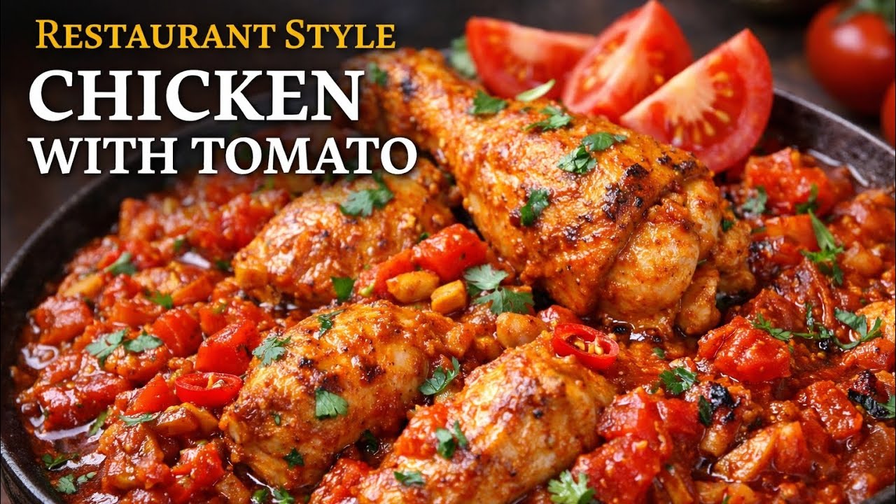 Restaurant Style Chicken with Tomato 🍅 | Dhaba Style Taste 😋
