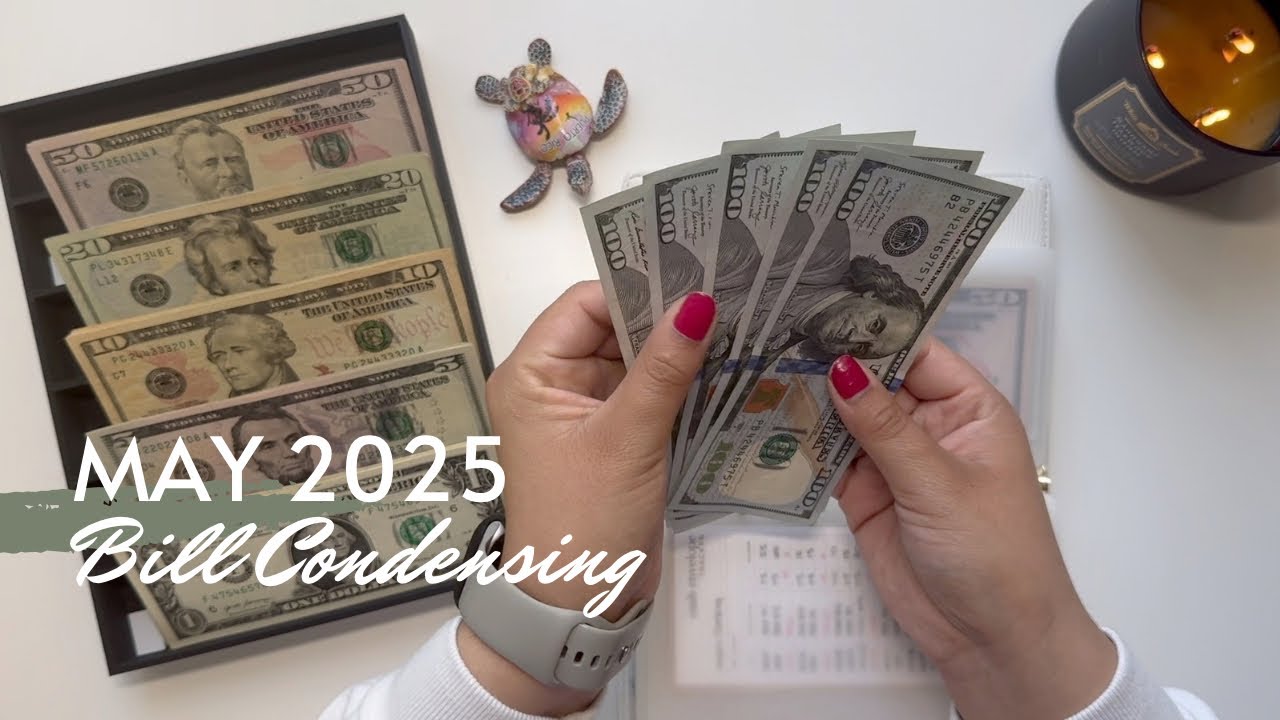 May 2025 Sinking Funds and Savings Bill Condensing | May 2025 Budget | Maria's Budgeting
