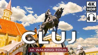 Cluj-Napoca, Romania Walking Tour The Capital Of Transylvania City Festival 4K, 3D Sound