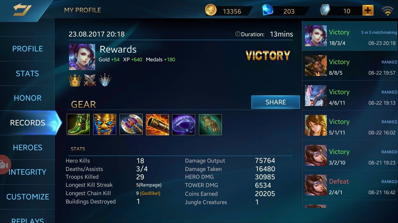 1ST FREYA RAMPAGE(PENTA KILL) AFTER UPDATE (MY 1ST USE FREYA AND 1ST FREYA RAMPAGE)