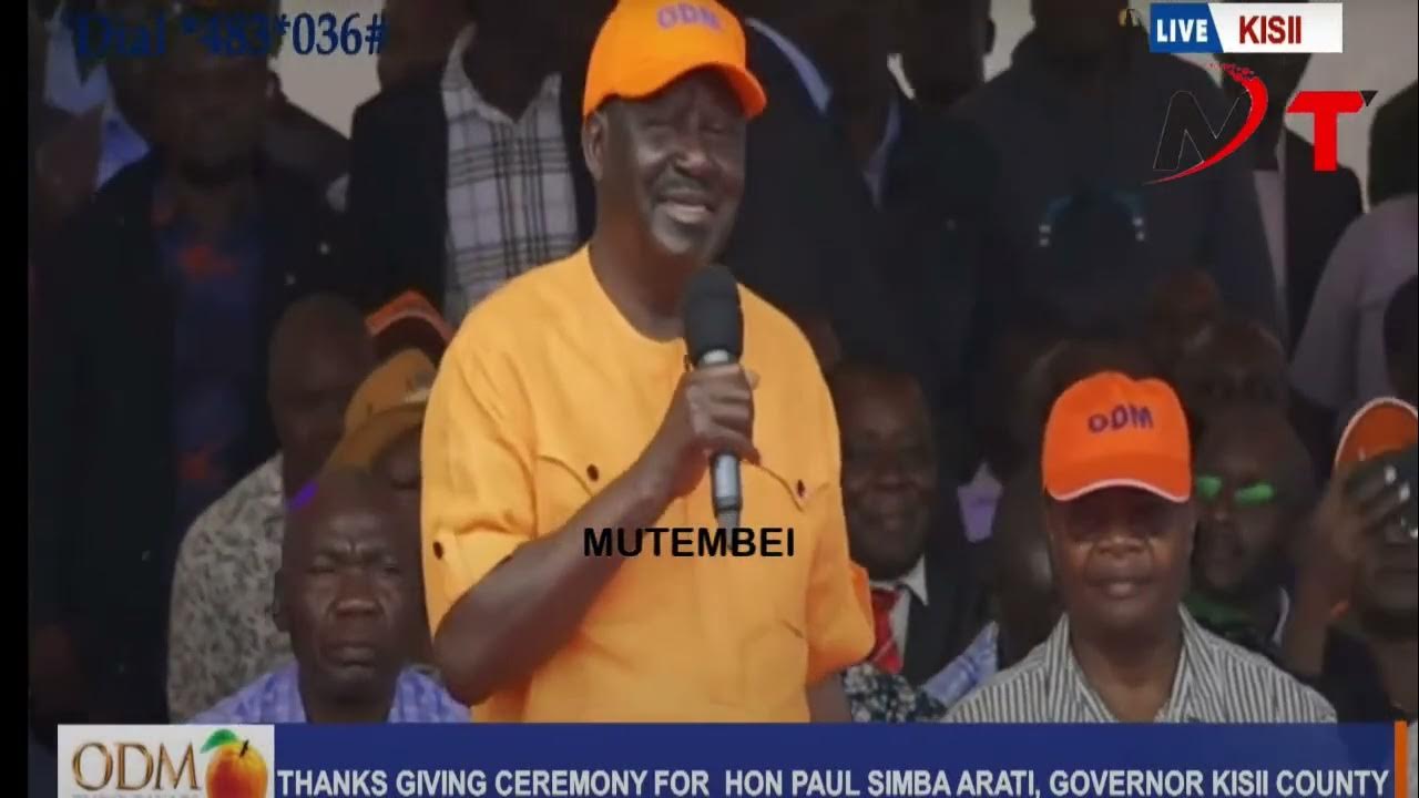 SEE HOW RAILA ODINGA WAS RECIEVED IN KISII WITH KISII SONGS TO ADDRESS