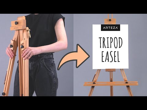 How to Assemble a WOODEN TRIPOD EASEL Stand (2 MINUTE SETUP)