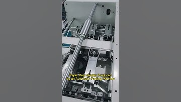 2 robot-arms Paper Bag Handle Pasting Machine: Paper Bag Handles Produced by an Automatic Pasting