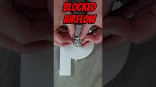 Open vs. Blocked Airflow #blowerfan #3dprinting #3dprintedfan #impeller #electronics