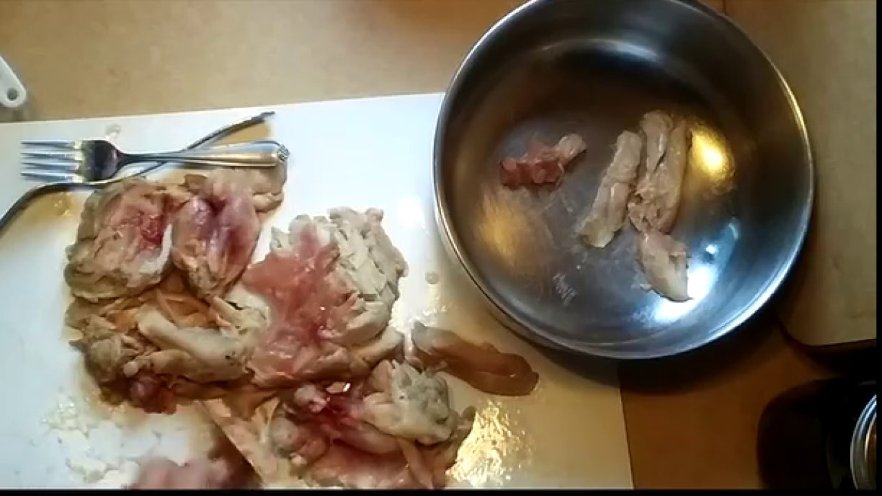 chicken thighs clean, prep, pre cook and store