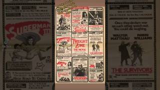 CARTELERA DE CINE DE 1983 PUBÑICADA EN DIARIOS A MEDIADOS DE LOS 80S #retro #movies #80s