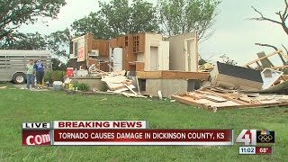Tornado causes damage in Dickinson County