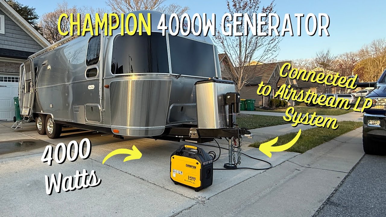 Review: Champion 4000-Watt Dual Fuel Generator, plus connecting LP to Airstream!