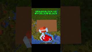 GRASS BLOCK VS MYCELIUM BLOCK | #shorts #minecraft