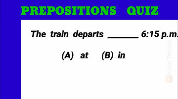 Preposition  Quiz 3: Can you pass this test?